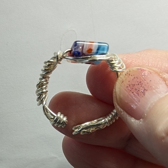 Colorful Wire Wrapped Ring - Picture 2 of 4
